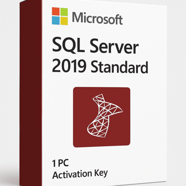 SQL Server 2019 Standard - Activation License Key for 1 PC